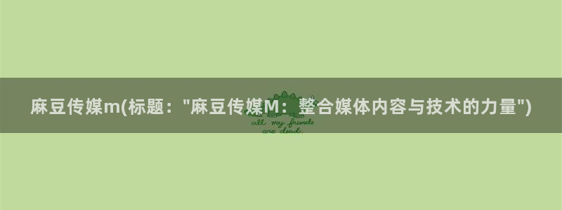 麻豆专区一：麻豆传媒m(标题：\